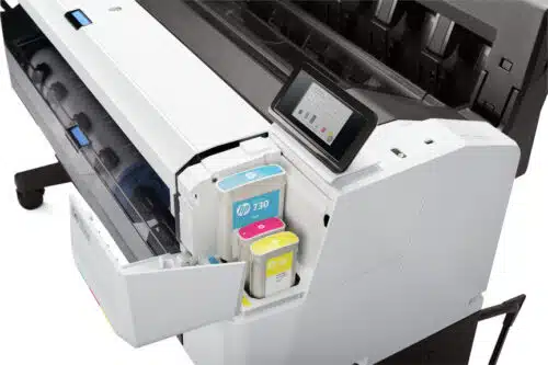 T1600_inks-500x333 HP DesignJet T1600PS - Ausstellungsstück Aktuelles Modell - 36 Zoll A0 Plotter – Bild 4
